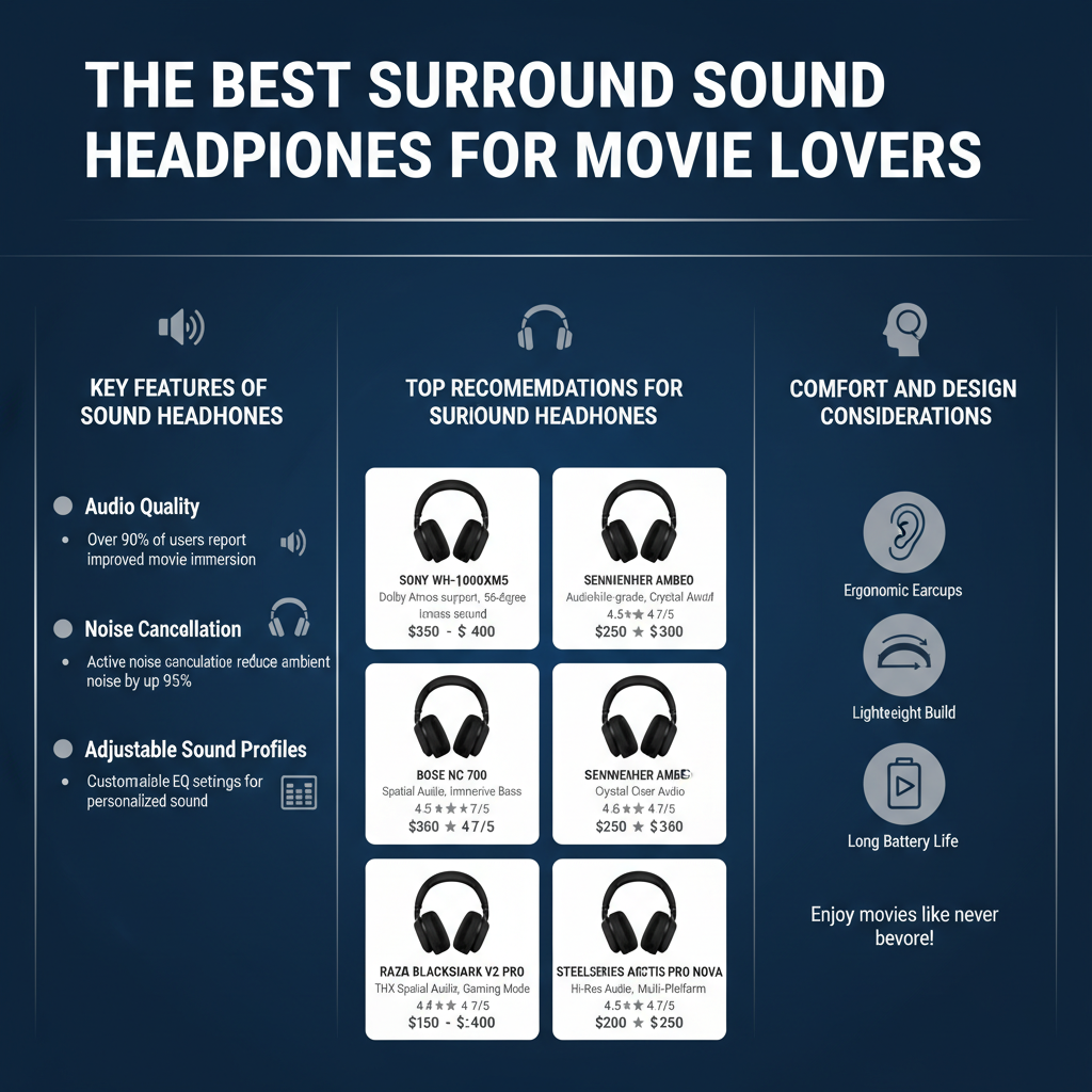 Infographic: The Best Surround Sound Headphones for Movie Lovers