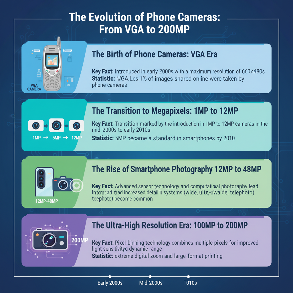 Infographic: The Evolution of Phone Cameras: From VGA to 200MP