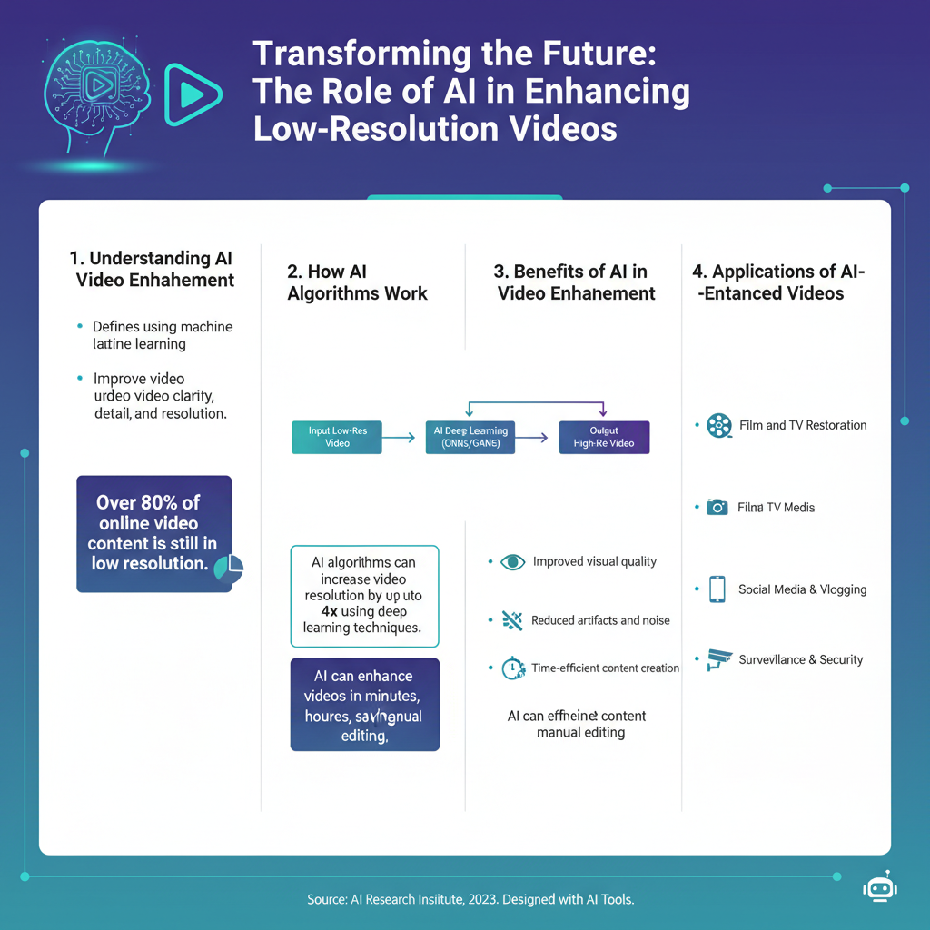 Infographic: The Role of AI in Enhancing Low-Resolution Videos Automatically