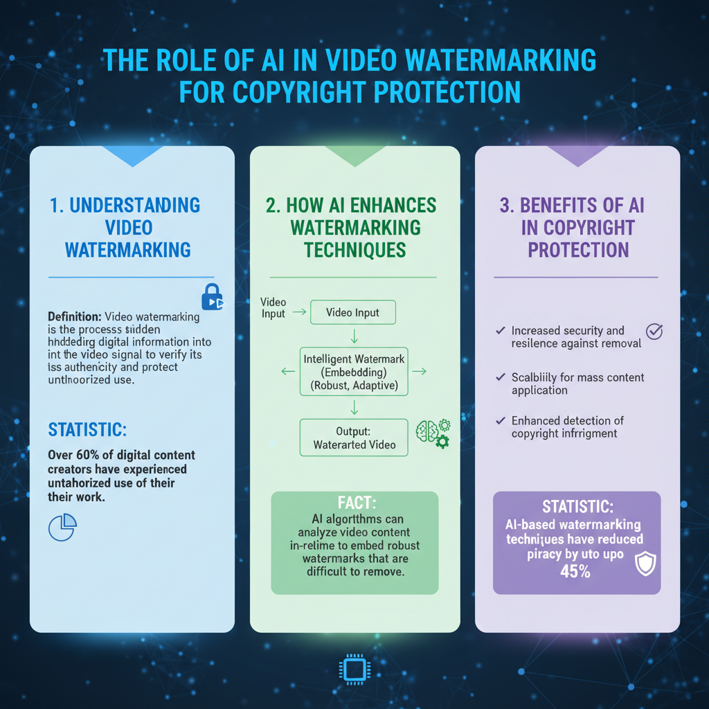 Infographic: The Role of AI in Video Watermarking for Copyright Protection