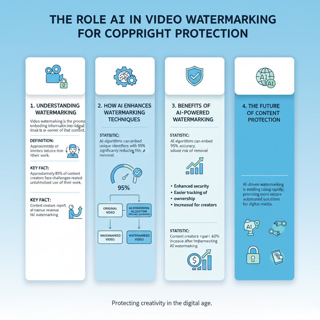 Infographic: The Role of AI in Video Watermarking for Copyright Protection