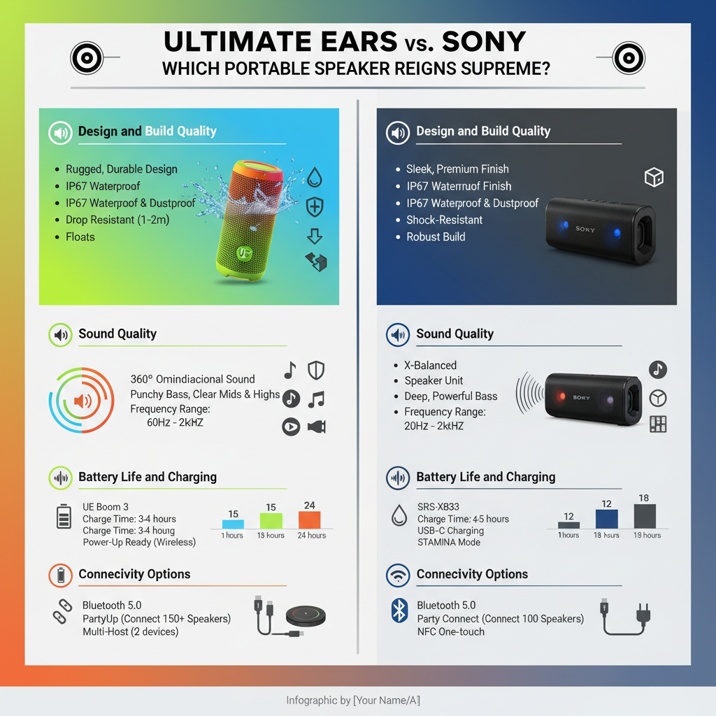Infographic: Ultimate Ears vs. Sony: Which Portable Speaker Reigns Supreme?