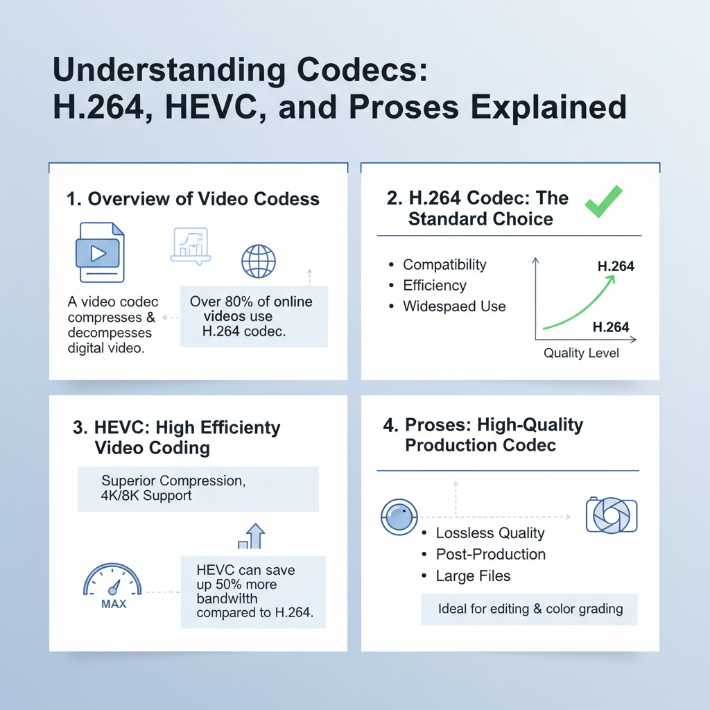 Infographic: Understanding Codecs: H.264, HEVC, and ProRes Explained