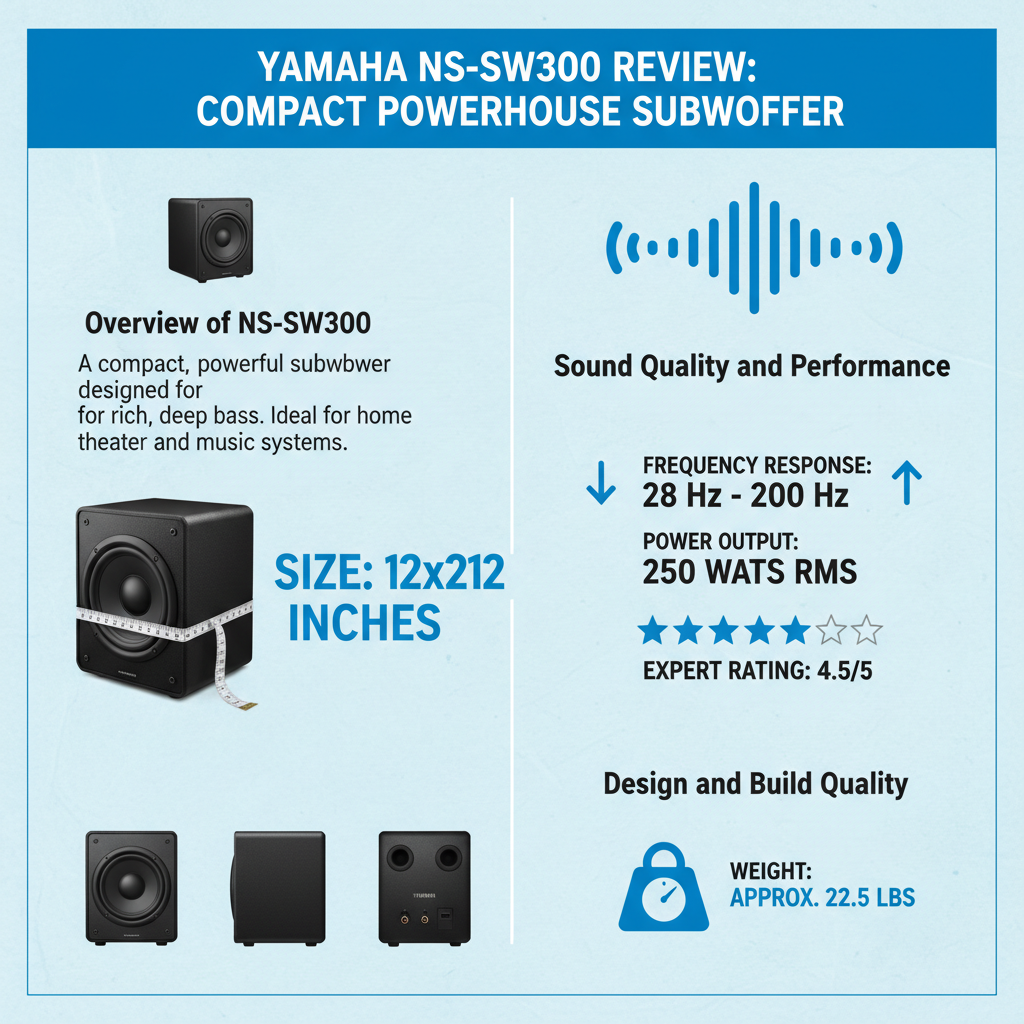 Infographic: Yamaha NS-SW300 Review: A Compact and Powerful Subwoofer