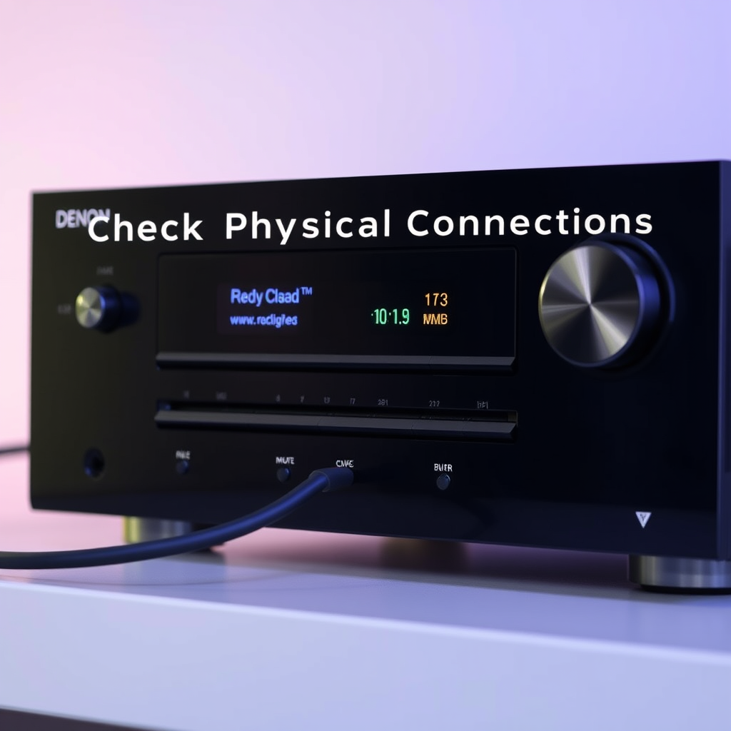 Check Physical Connections - How to Fix Denon AV Receiver Not Recognizing Speakers
