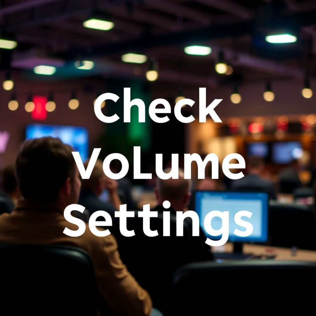 Check Volume Settings - How to Fix Low or Muted Audio in Wireless Speakers