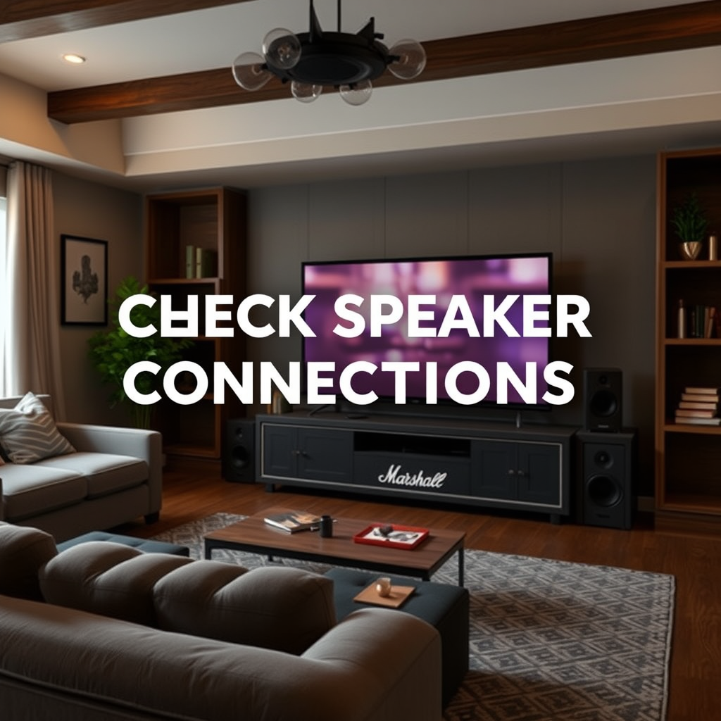 Check Speaker Connections - How to Fix Low Volume Issues on a Marshall Home Theater