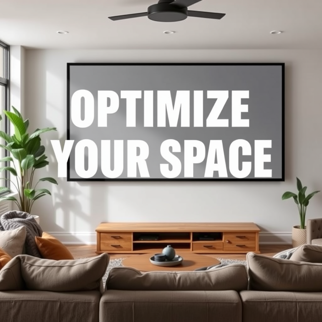 Optimize Your Space Layout - Tips for Setting Up a Home Theater with a Large TV and Small Space