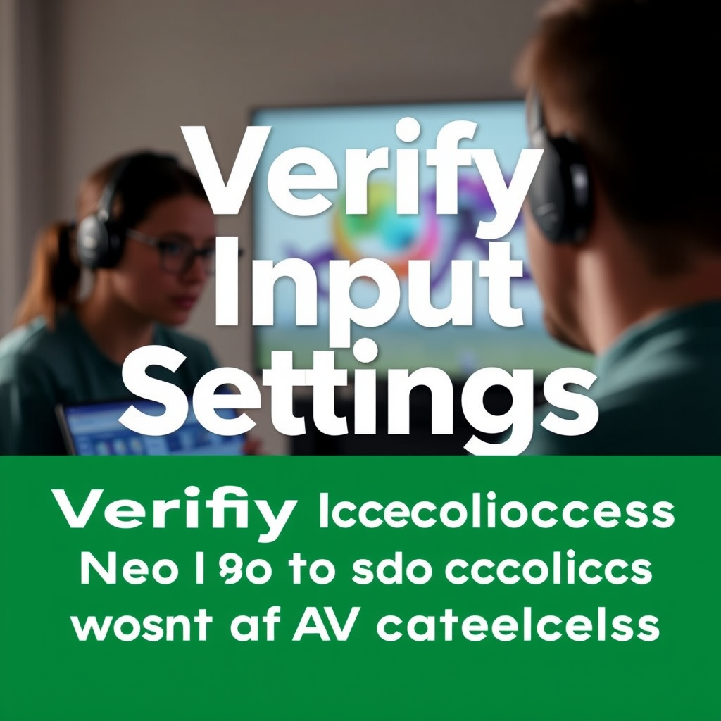 Verify Input Settings - Troubleshooting 