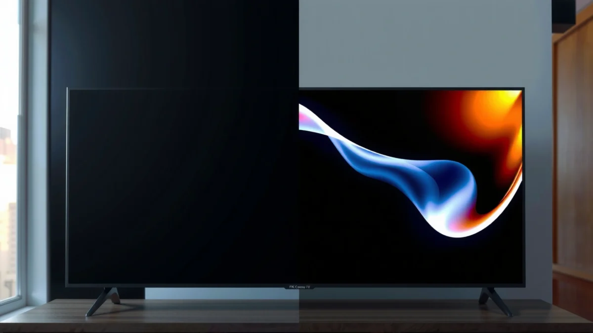 Comparison of 1080p OLED and 4K LED TVs, highlighting differences in picture quality and technology.