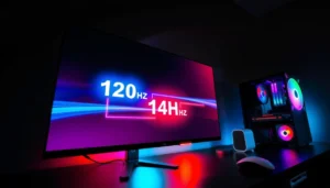 Comparison of 120Hz and 144Hz refresh rates for PC gaming performance.