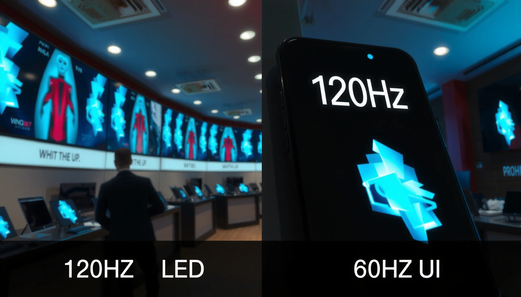 Comparison of 120Hz LED and 60Hz LED refresh rates for better viewing experience