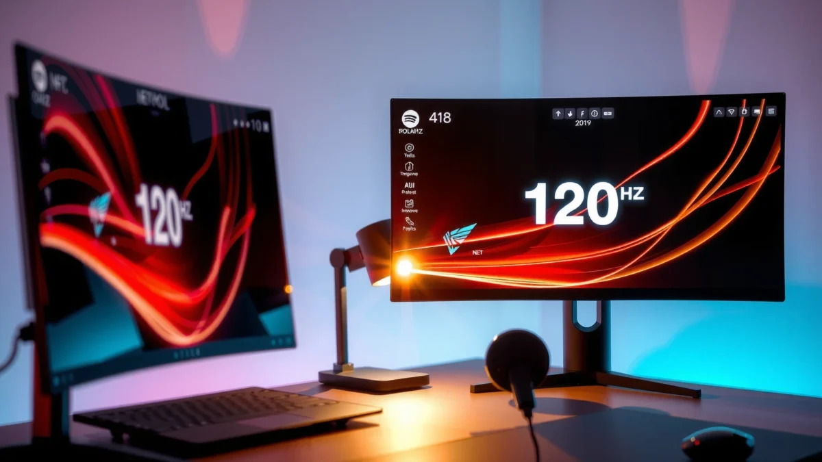 Comparison of cheap 120Hz and expensive 60Hz screens highlighting performance differences.
