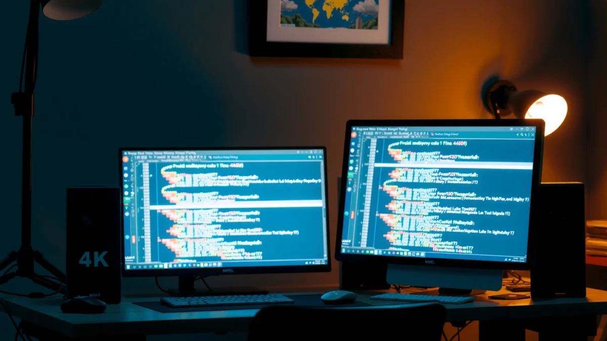 Comparison of 1440p and 4K resolutions for coding tasks and productivity.