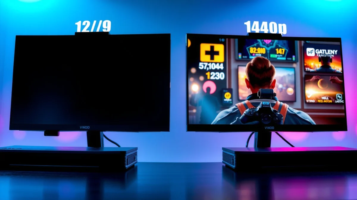 Comparison of 1440p and 4K gaming monitors highlighting key differences and features.
