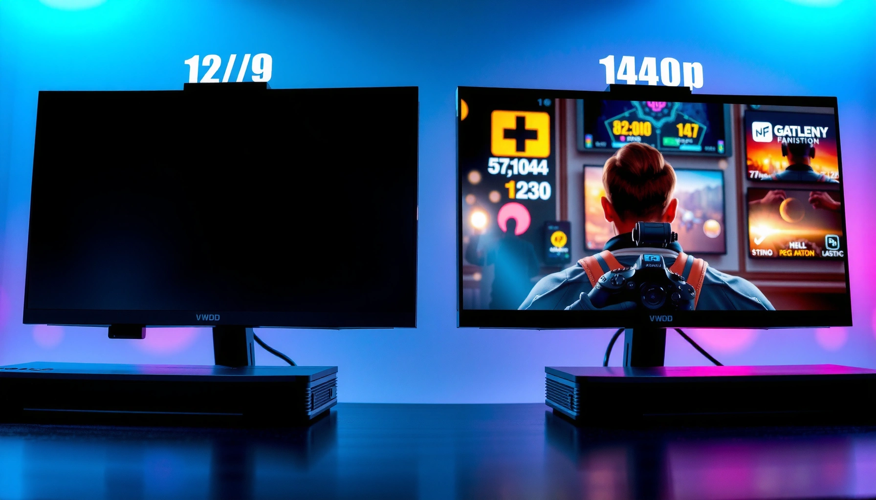 Comparison of 1440p and 4K gaming monitors highlighting key differences and features.