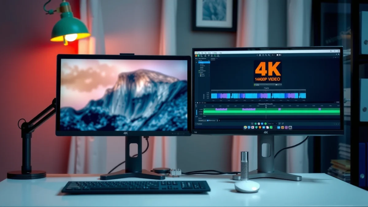 Comparison of 1440p and 4K video editing monitors for optimal editing experience
