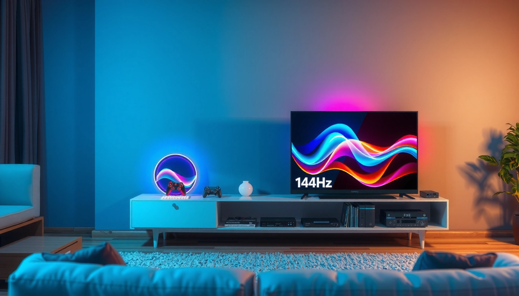 Comparison of a 144Hz TV and a 144Hz monitor for gaming and viewing experiences.