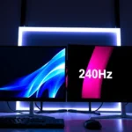 Comparison of 240Hz OLED and 120Hz OLED displays highlighting refresh rate differences