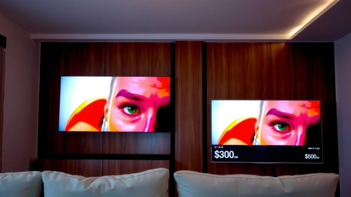 Comparison of $300 Smart TV and $600 Smart TV for better buying decision