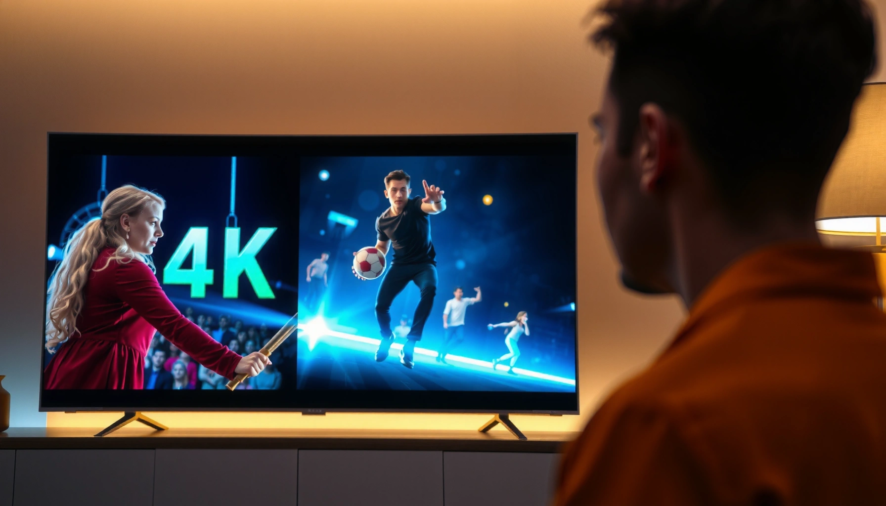 Comparison of 4K streaming and 1080p Blu-ray quality in visuals.