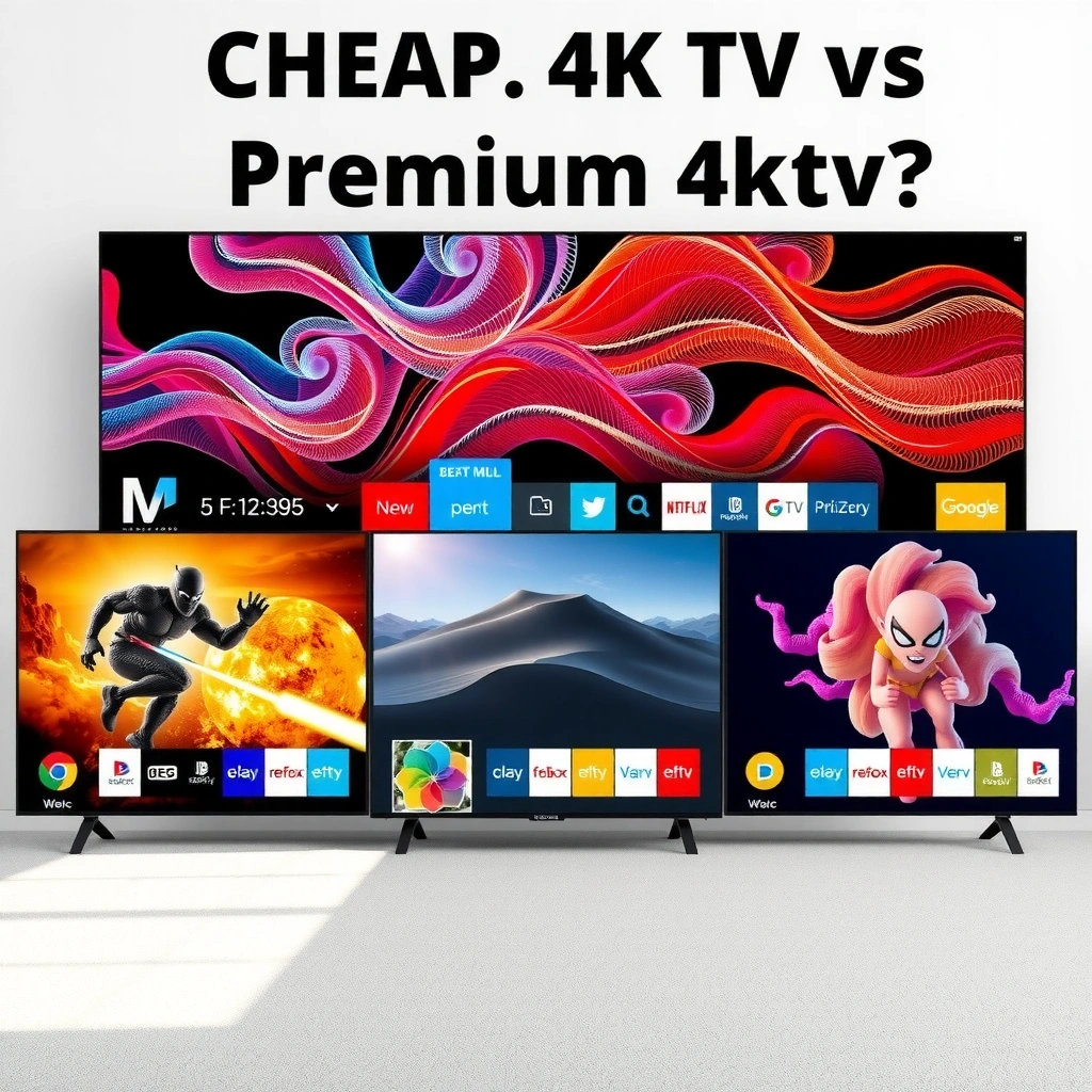 Side-by-side comparison of picture quality in cheap vs premium 4K TVs