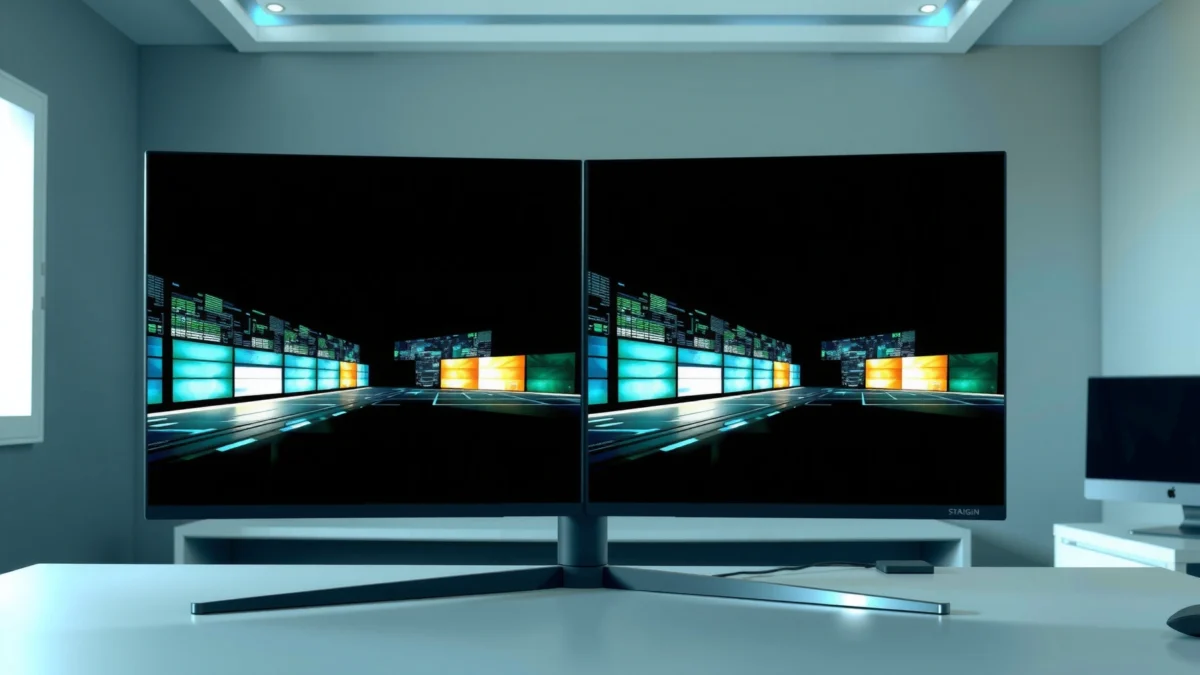 Comparison of 4K and 2K displays highlighting resolution differences