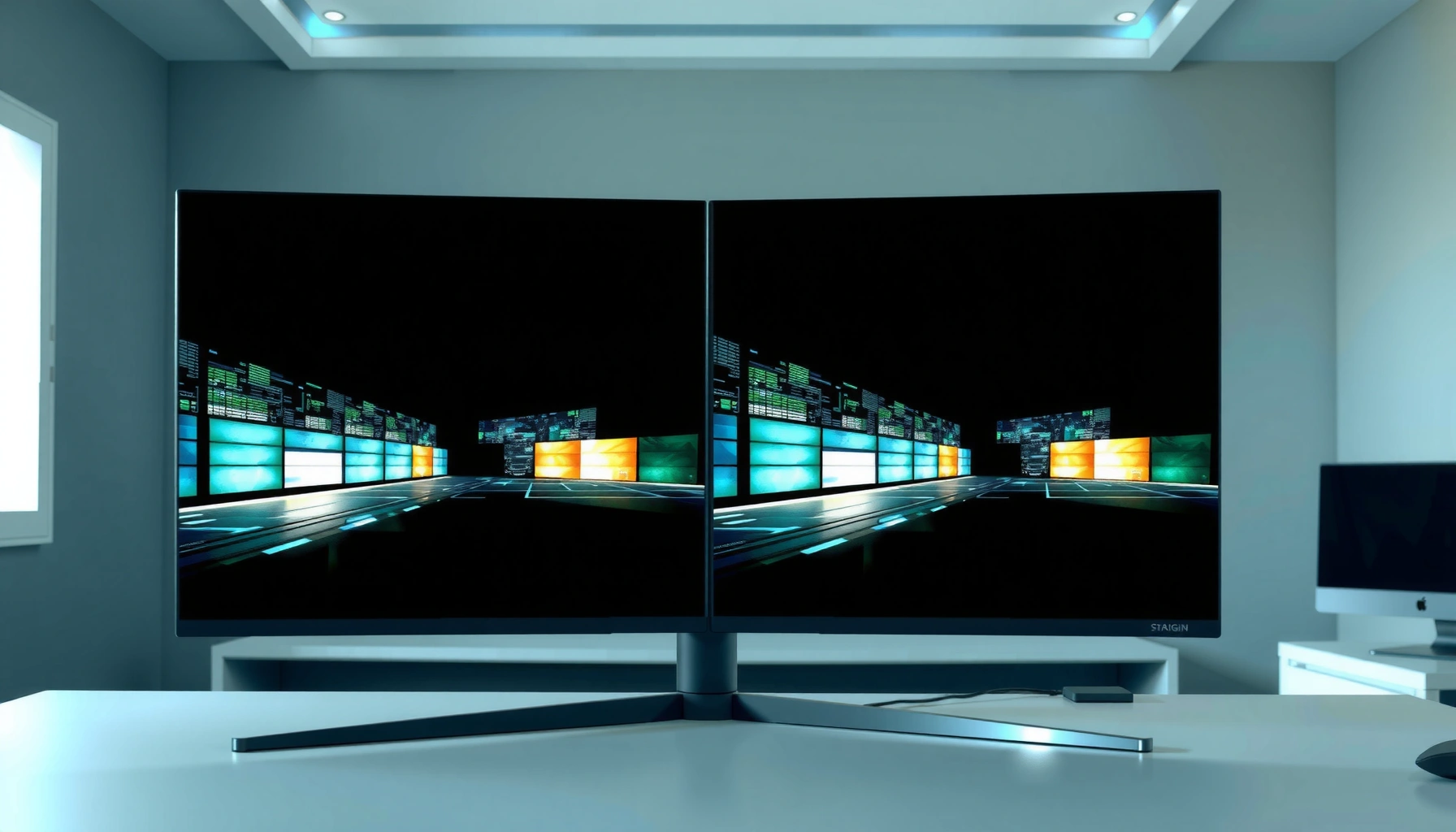 Comparison of 4K and 2K displays highlighting resolution differences