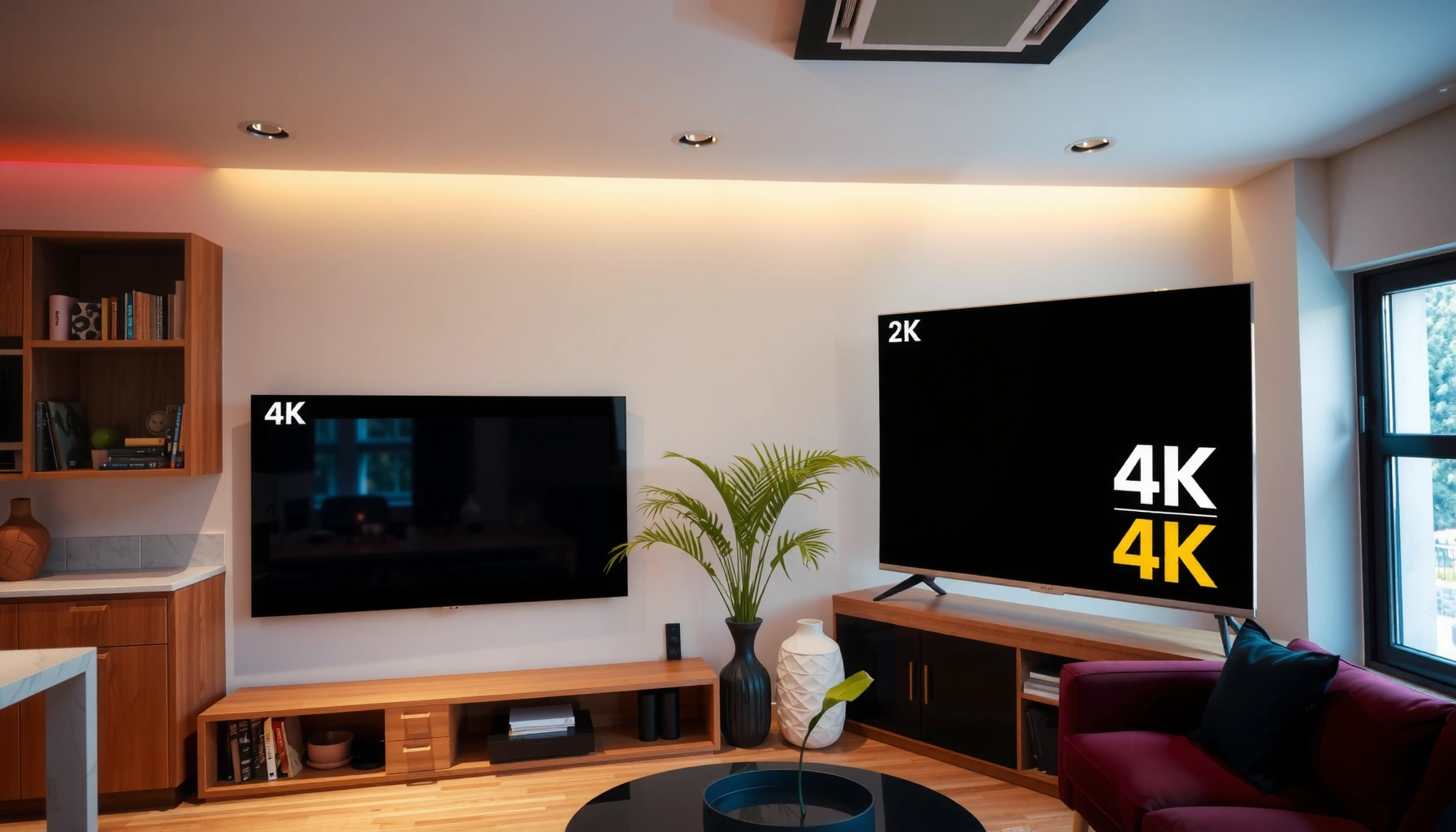 Comparison of 4K and 2K TVs highlighting their features and differences for buyers.