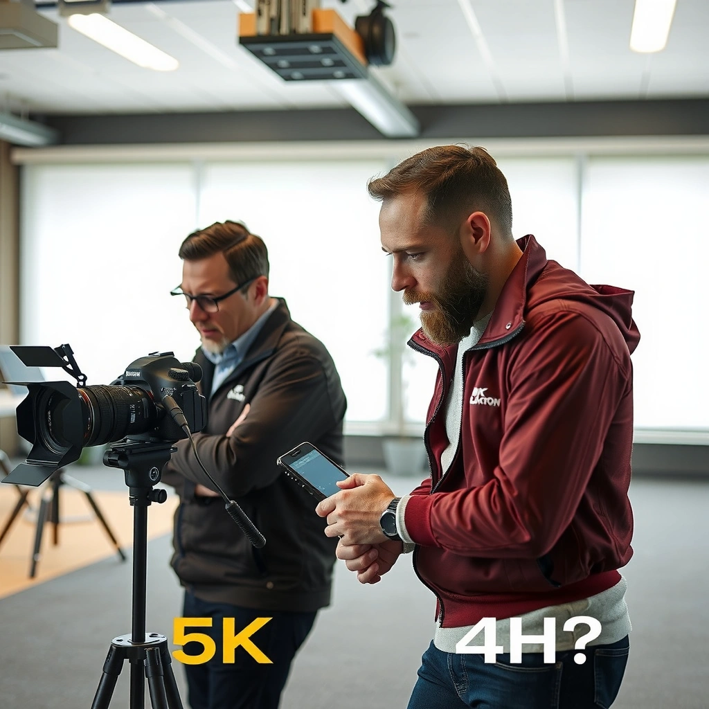 Comparison of 4K and 5K images highlighting differences in pixel density and sharpness.