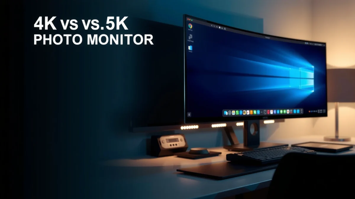 Comparison of 4K and 5K photo editing monitors for photographers and designers