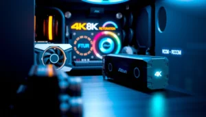Comparison of GPU requirements for 4K and 8K gaming performance and specifications