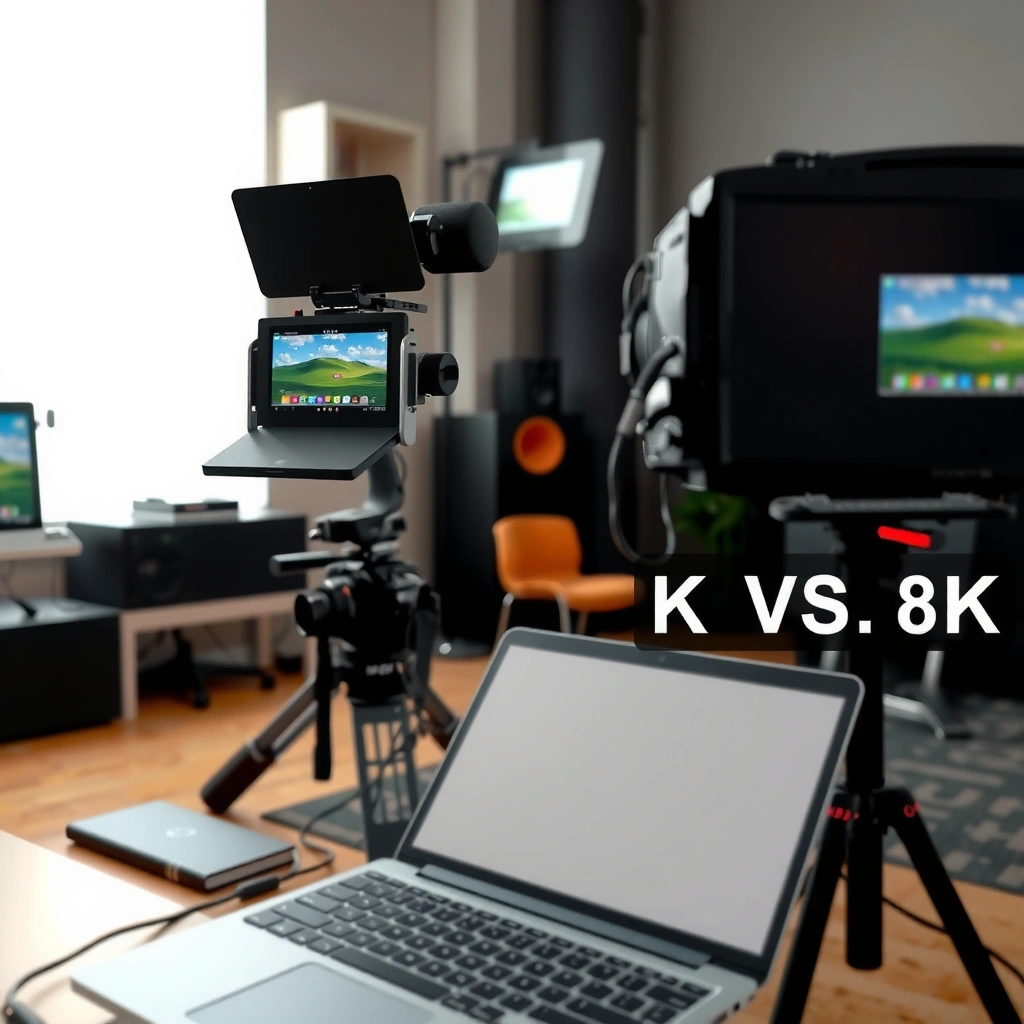 Comparison of 4K and 8K movie resolutions highlighting practical differences
