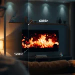 Comparison of 60Hz and 120Hz refresh rates for movies showcasing visual differences.