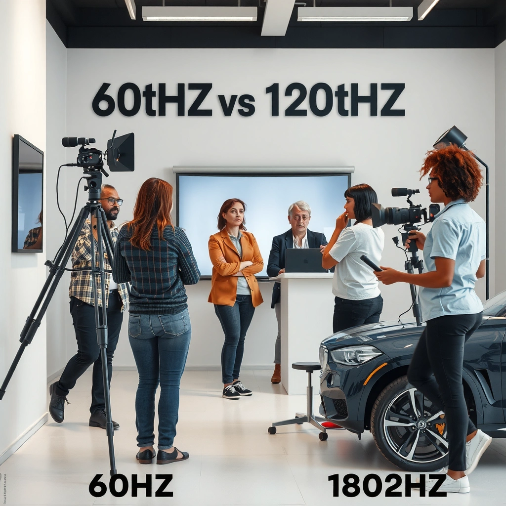Comparison of 60Hz and 120Hz refresh rates for YouTube viewing experience
