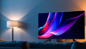 Side-by-side comparison of 8K OLED and 8K QLED TVs showcasing picture quality differences.