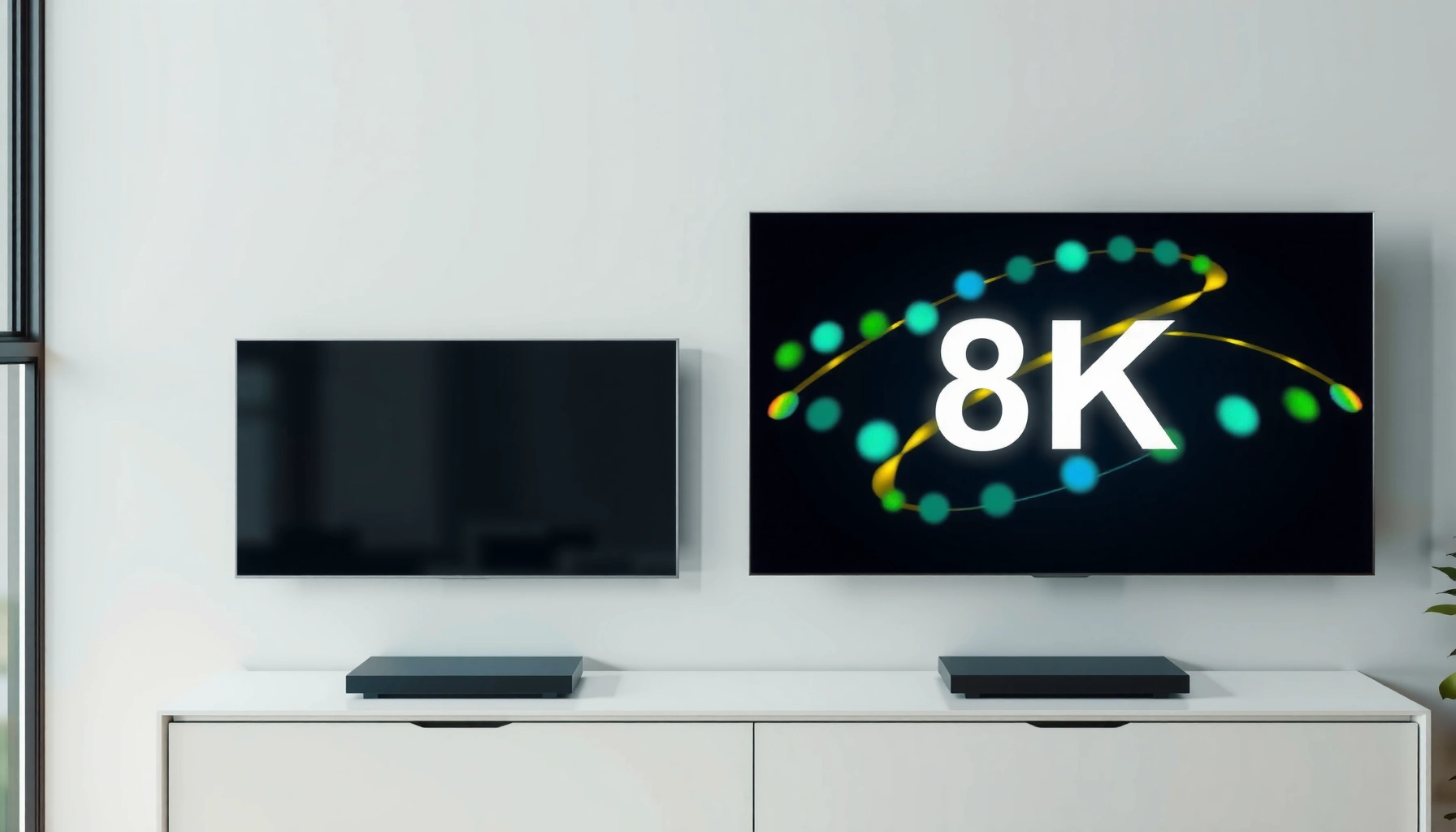 Comparison of 8K and 4K Smart TVs highlighting differences in resolution and quality.