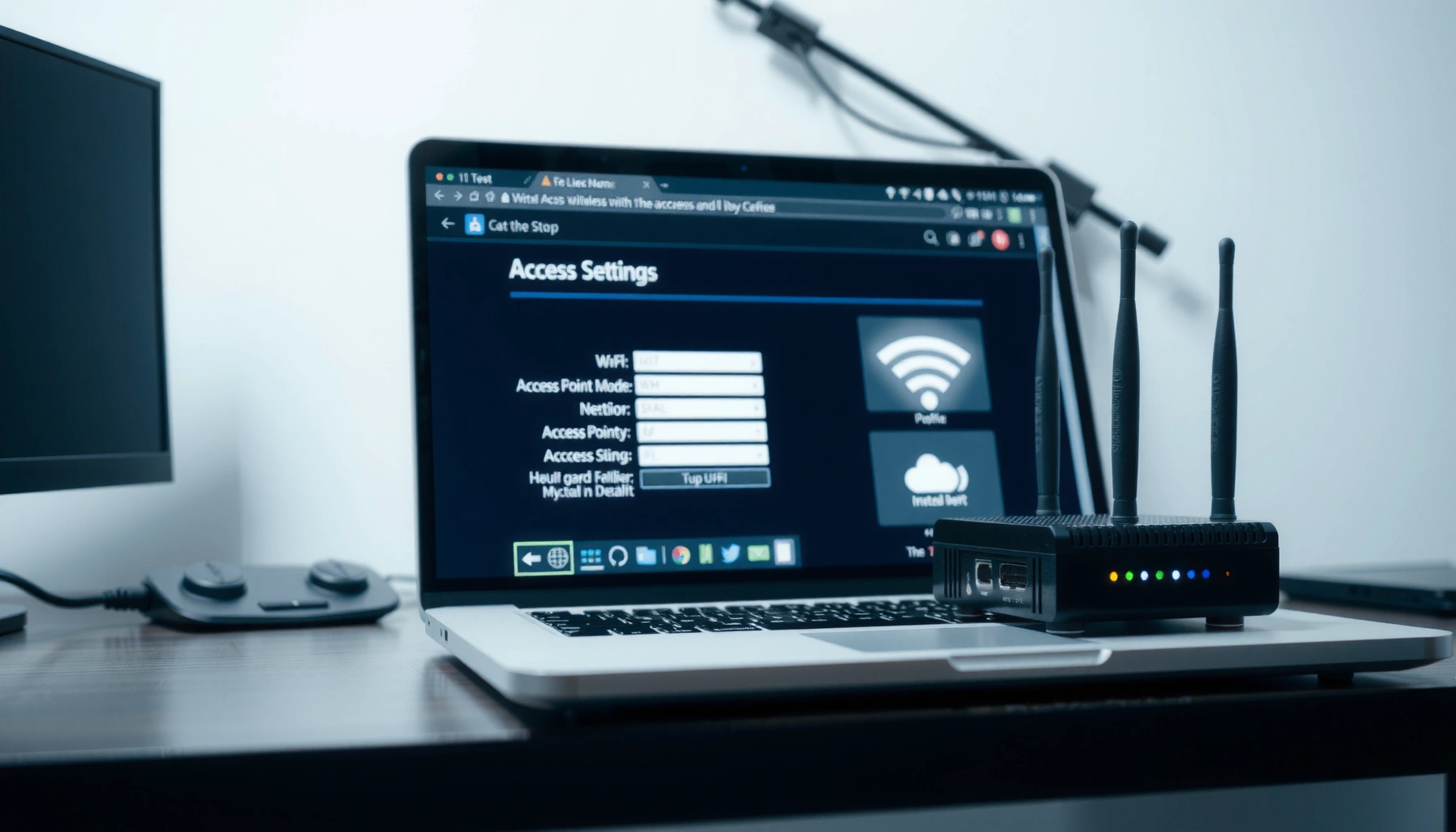 Step-by-step setup for configuring access point mode in a network environment.