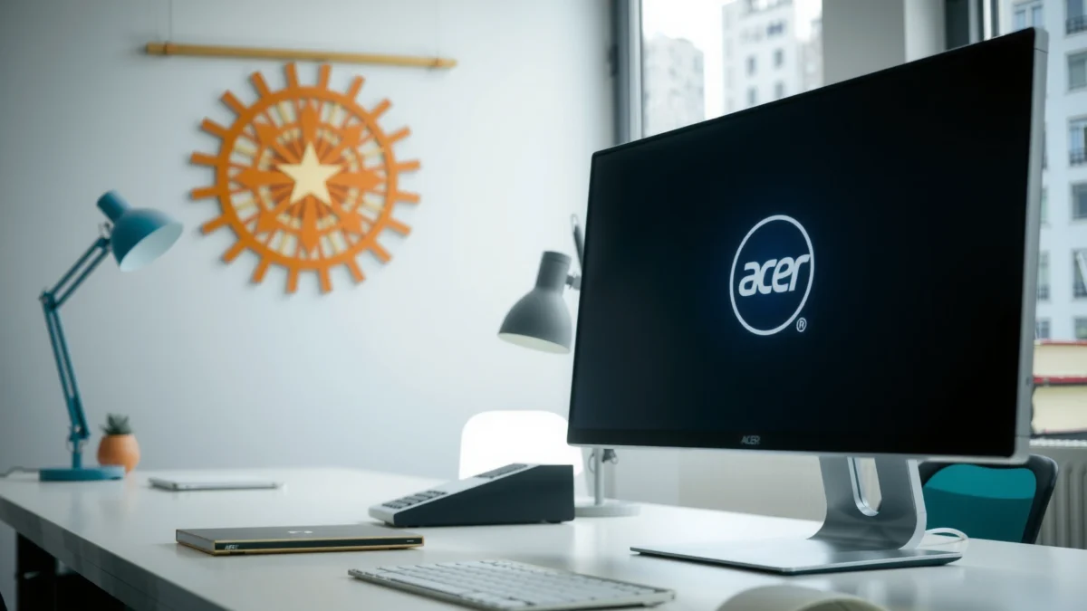 Acer vs HP monitors side by side for comparison in a tech review article.