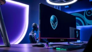 Comparison of Alienware AW2524H and ASUS PG248QP monitors showcasing 500Hz vs 540Hz performance.