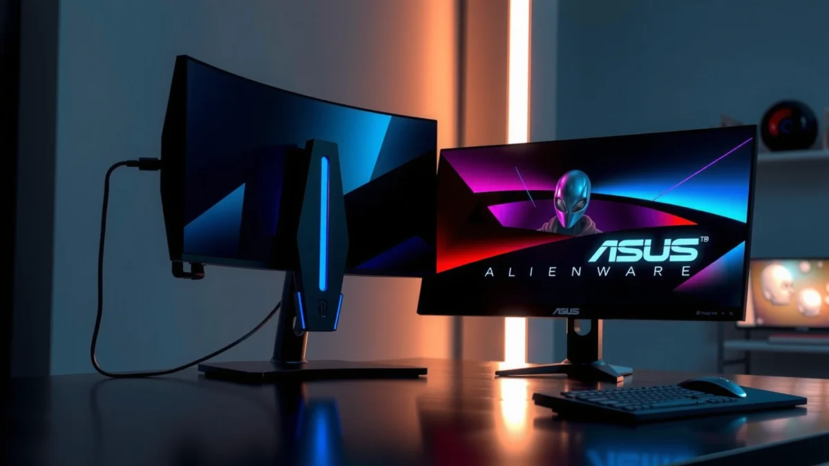 Comparison of Alienware and ASUS monitors for gaming and productivity.