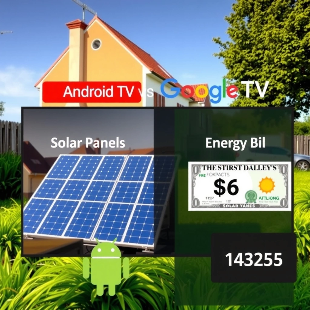 Comparison of Android TV and Google TV home screens with recommendations displayed.