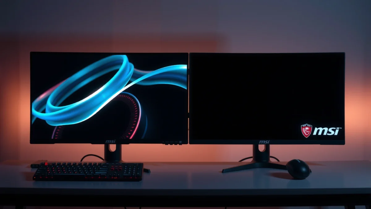 Comparison of AOC 24G2 and MSI G241 144Hz IPS monitors side by side