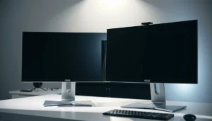 Comparison of Apple and ASUS monitors showcasing design and features for potential buyers.