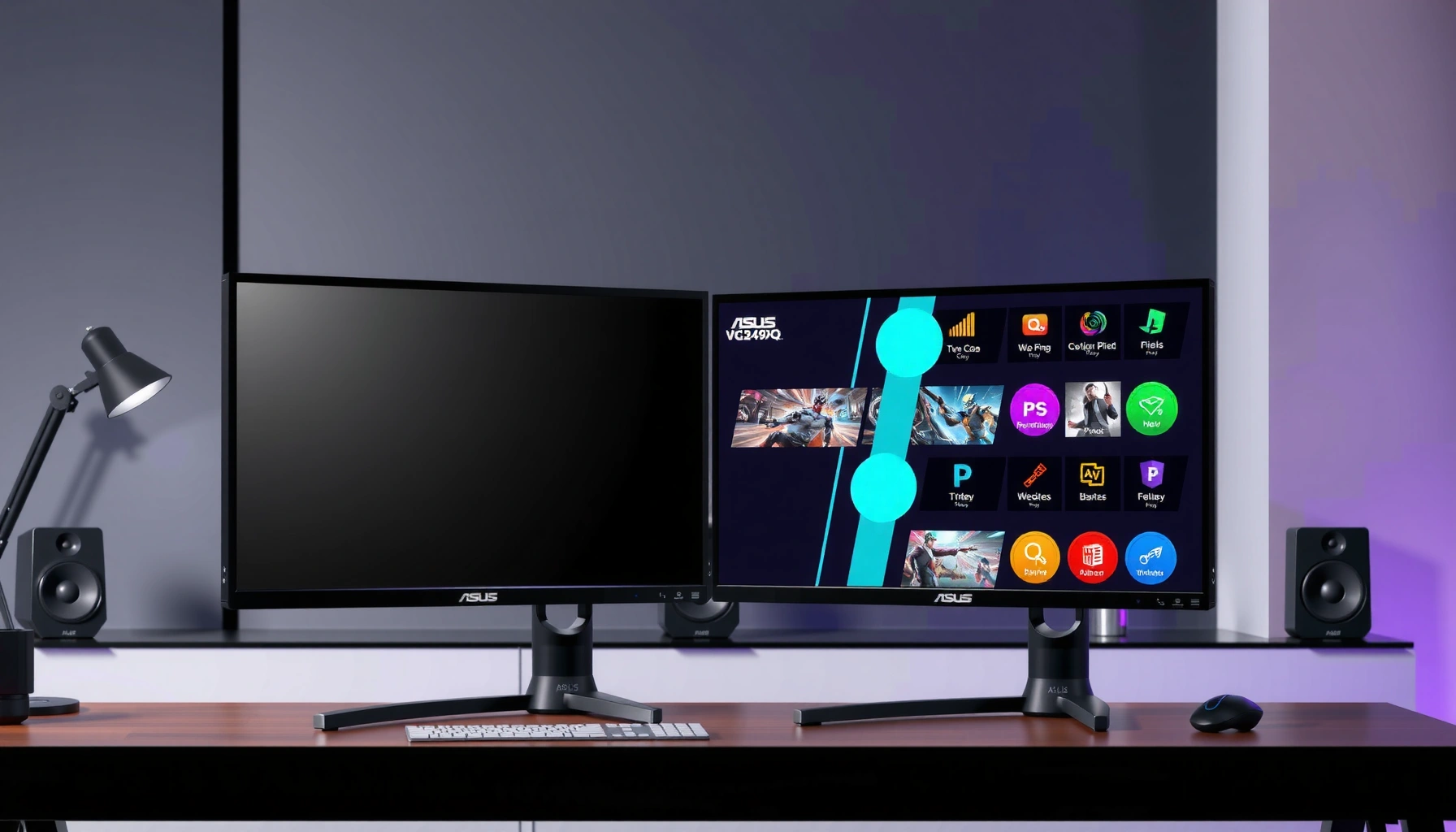 Comparison of ASUS VG249Q and BenQ MOBIUZ EX2510S 1080p IPS gaming monitors