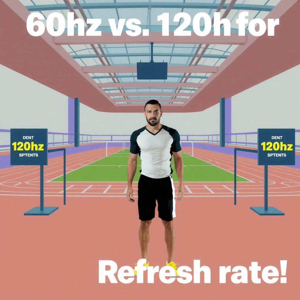 Image illustrating the advantages of 120Hz refresh rate for sports viewing experience.