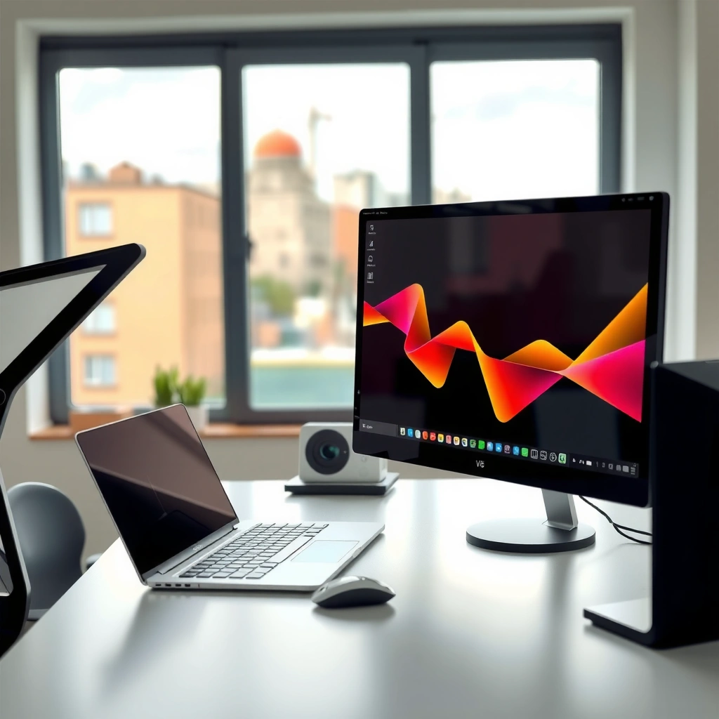 A QLED monitor showcasing vibrant colors and deep blacks, illustrating its advantages over other display technologies.