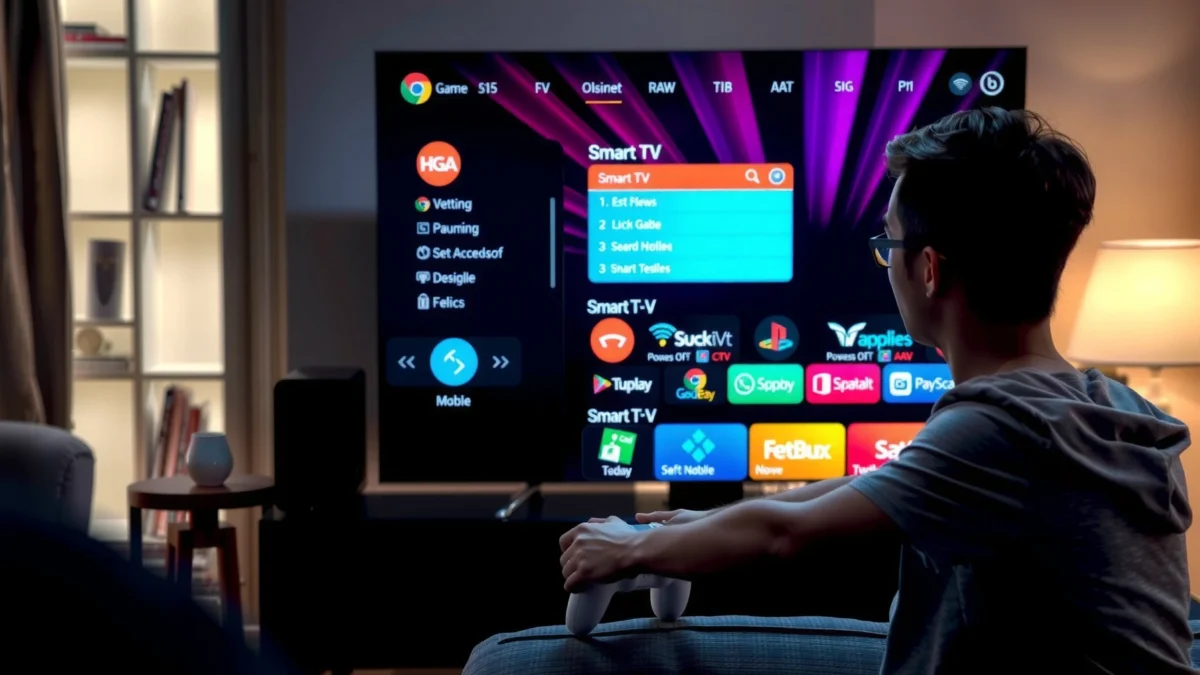 Top smart TV operating systems for gaming, showcasing smooth gameplay and user-friendly interfaces.
