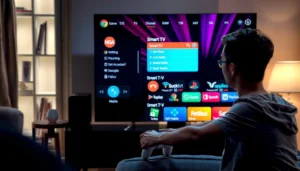 Top smart TV operating systems for gaming, showcasing smooth gameplay and user-friendly interfaces.