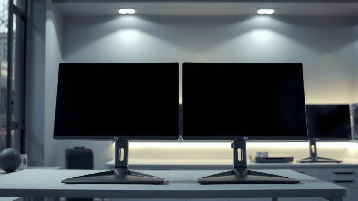 Comparison of Black IPS and OLED monitors for choosing the best display technology.
